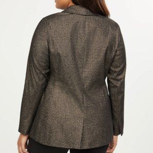 Lane Bryant 24 black sparkle stretch blazer plus